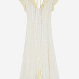 Abito con ruche in georgette di seta J03CT0460 J55081103 JIL SANDER 