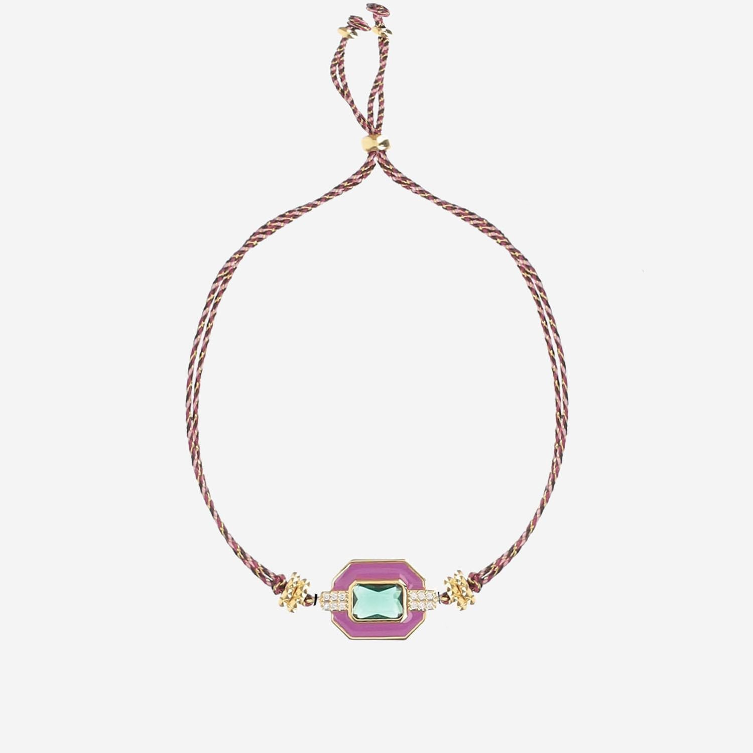 BRACCIALE FUCSIA ART DECO BR368 ORO MYA BAY 