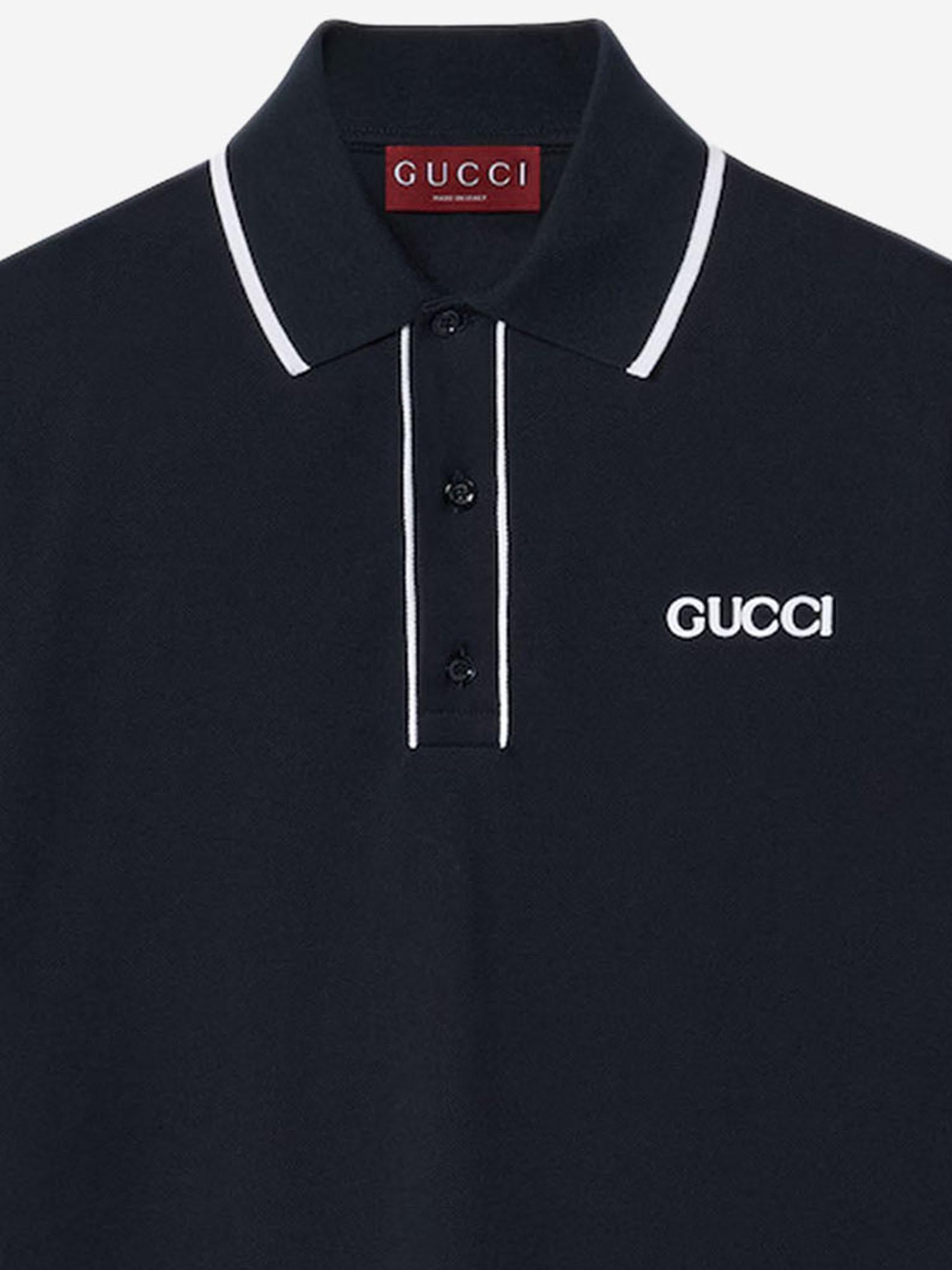 POLO IN PIQUET DI COTONE CON RICAMO 806250 XJHH64003 GUCCI 