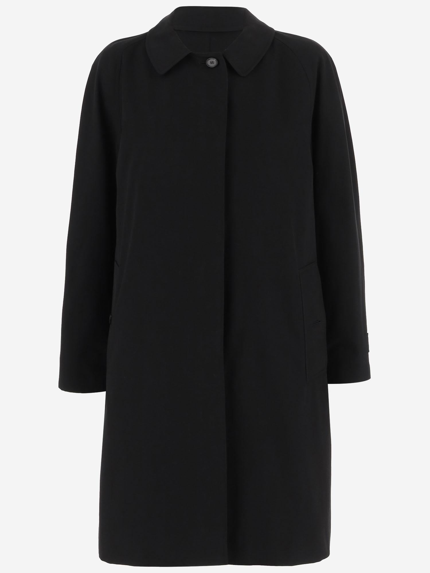 CAPPOTTO IN COTONE 8115787 BLACK BURBERRY 
