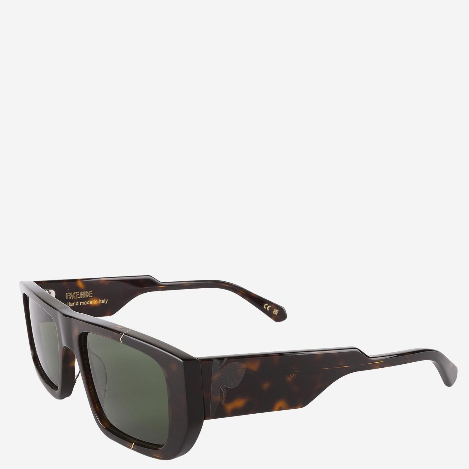 OCCHIALI DA SOLE VISION COSMO CON LOGO BROKENVSION HAVANA FACE HIDE 