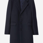 CAPPOTTO SARTORIALE IN LANA<BR/> 8114748 NAVY BURBERRY 