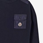MAGLIONE IN NYLON CON LOGO 9C00010M1241 742 MONCLER ENFANTS 
