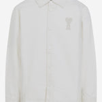 CAMICIA IN COTONE CON RICAMO LOGO UJK897DE0126 136 AMI 