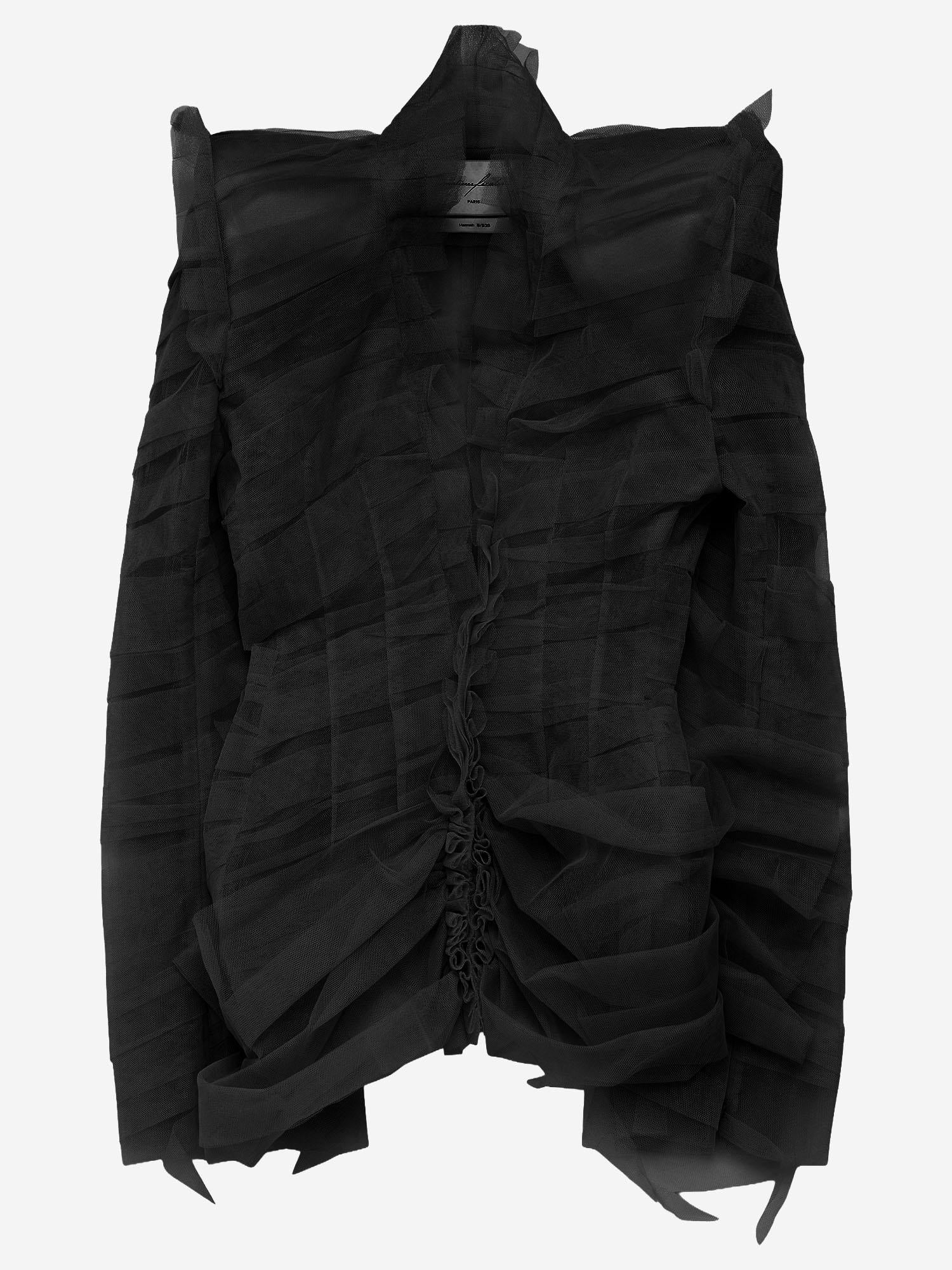 GIACCA DI TULLE NERA MAT02J104 1 MATIERES FECALES 