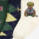 SET DI TRE PAIA DI CALZE POLO RALPH LAUREN 441P03153 001 POLO RALPH LAUREN KIDS 