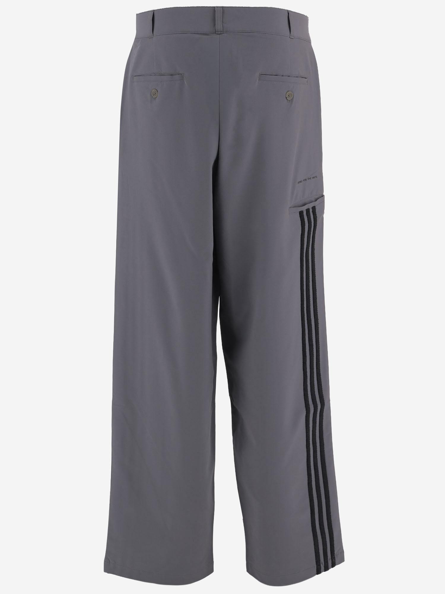 PANTALONI IN NYLON STRETCH CON LOGO KS1345 GREYFIVE ADIDAS X SONG FOR THE MUTE 