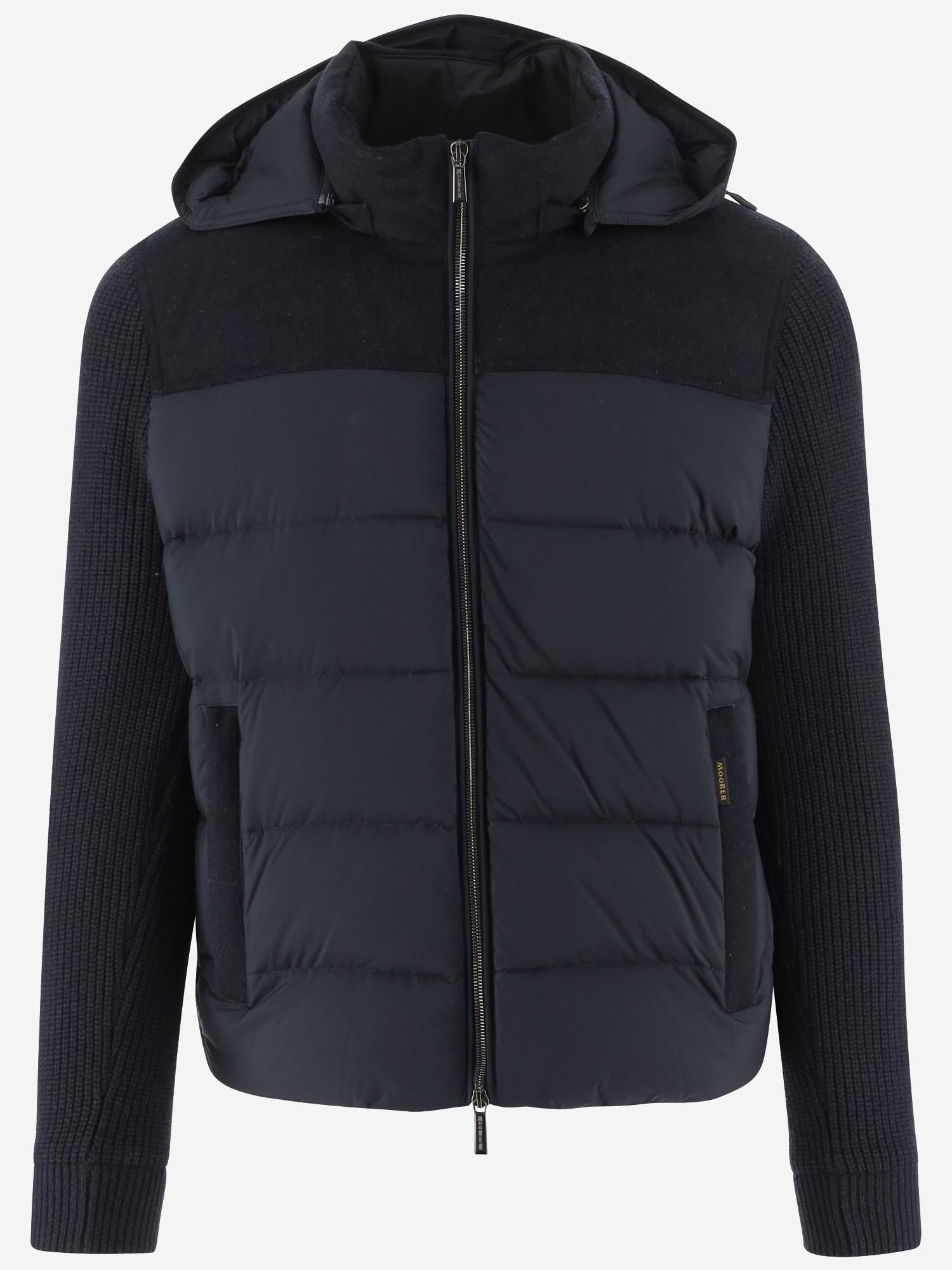 PIUMINO imbottito con maniche in misto cashmere MOUGI101201 V1980 MOORER 
