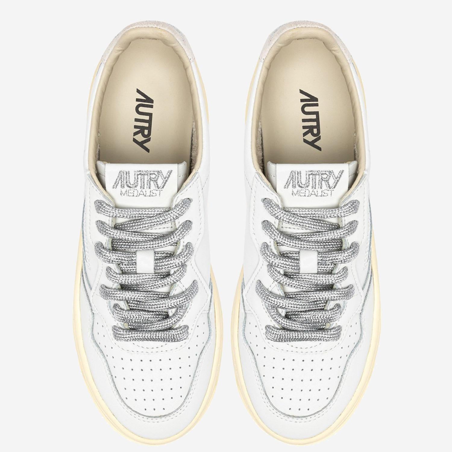 SNEAKERS MEDALIST PLATFORM PTLWSW02 LEATSWOLLWHTSILV AUTRY 