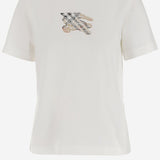 T-SHIRT IN COTONE CON LOGO 8116161 CHALK BURBERRY 