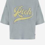 T-SHIRT IN COTONE CON STAMPA LOGO TAMARA BLUE ONE TEE 
