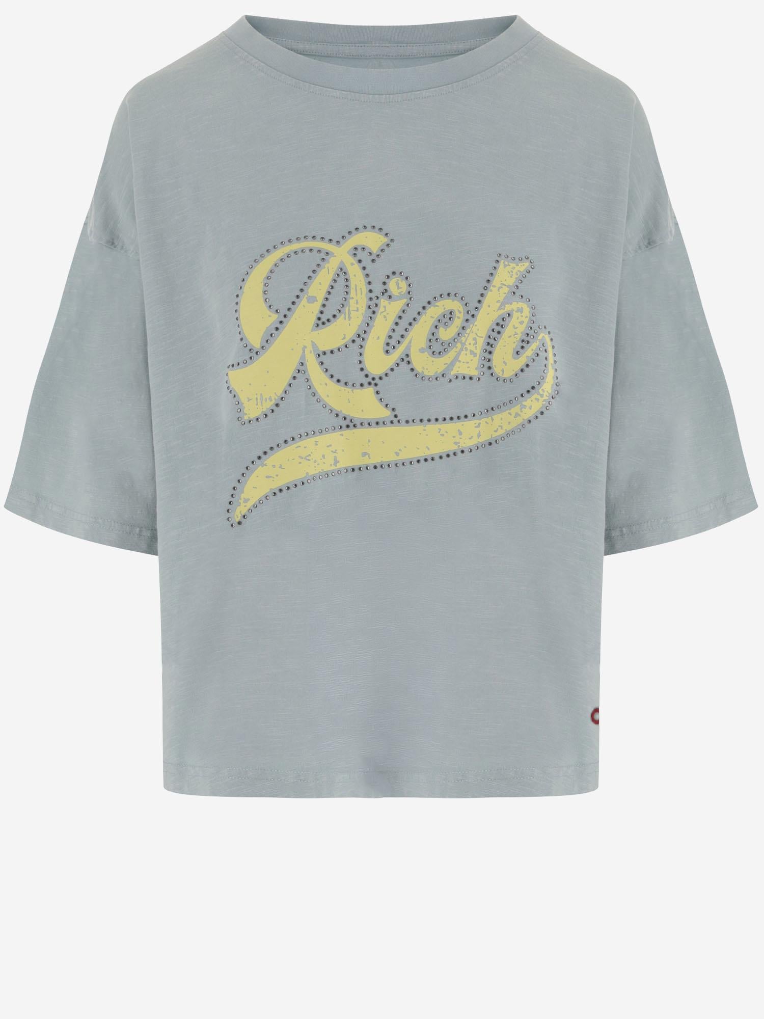 T-SHIRT IN COTONE CON STAMPA LOGO TAMARA BLUE ONE TEE 