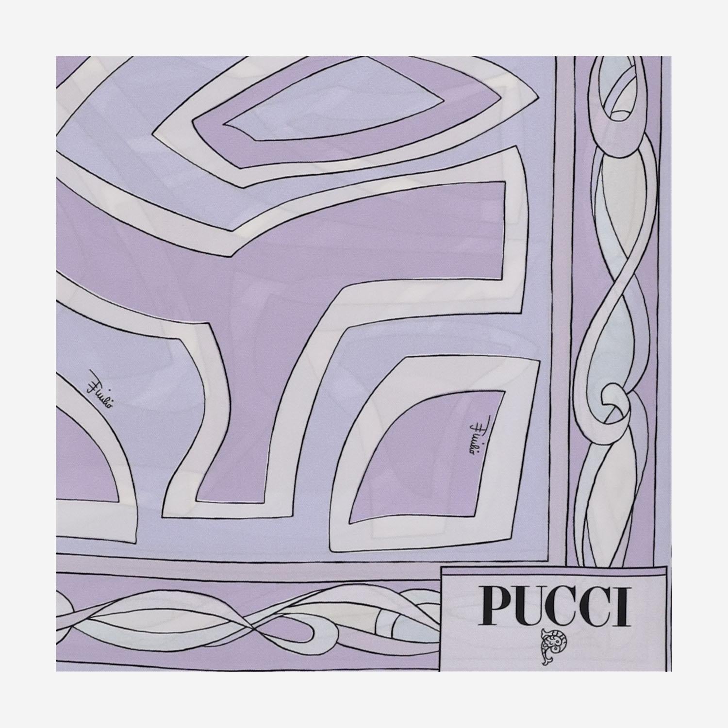Foulard in seta con stampa labirinto 5UGB51 5UC282 EMILIO PUCCI 