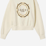 Felpa in jersey di cotone con stampa logo 837931 XJHQV9733 GUCCI 