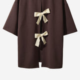 T-SHIRT TG BOW IN MISTO COTONE STRETCH 21721 514 THE.GARMENT 