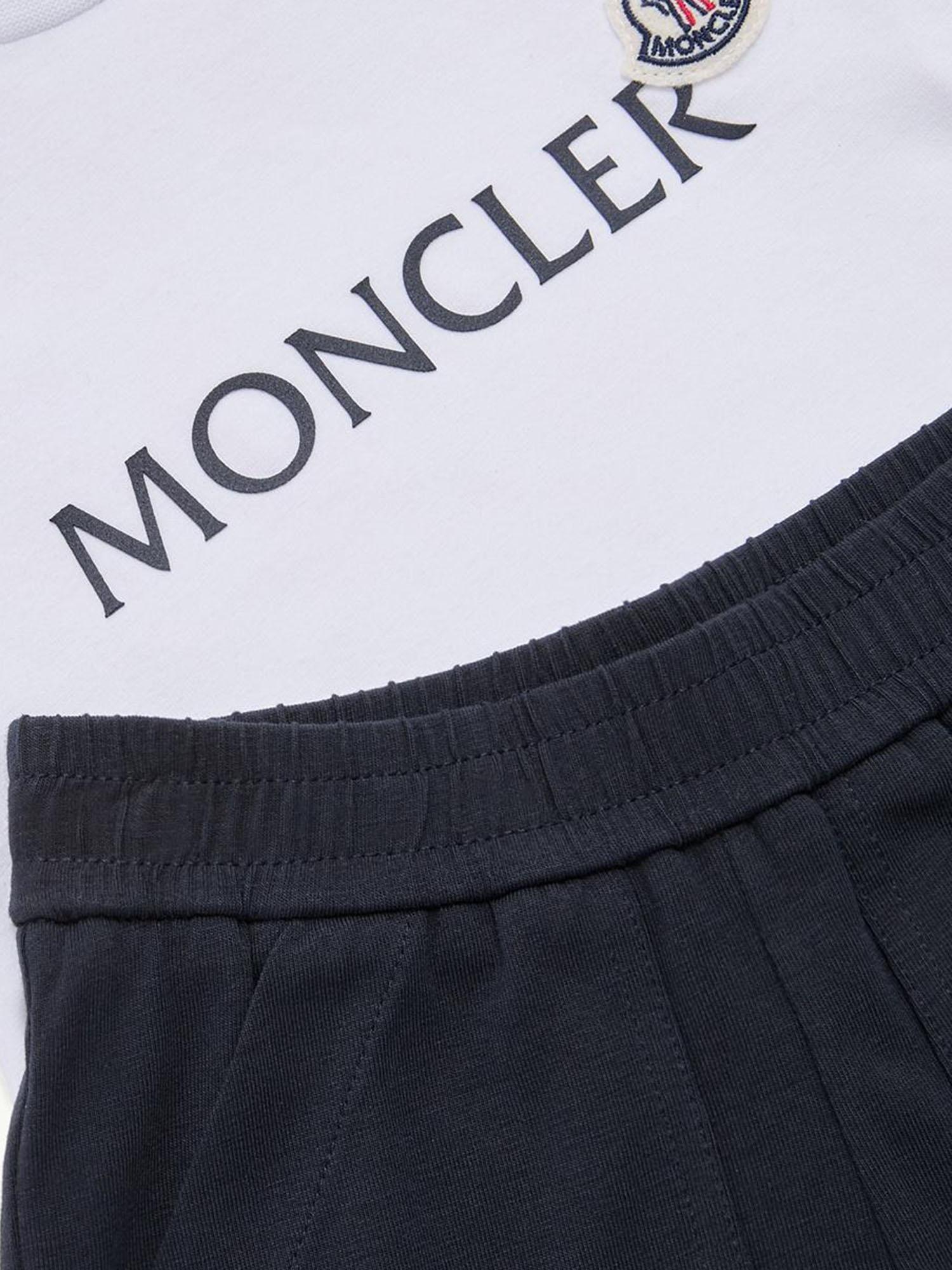 SET DI DUE PEZZI IN COTONE STRETCH CON LOGO 8M0000989AUM 002 MONCLER ENFANTS 