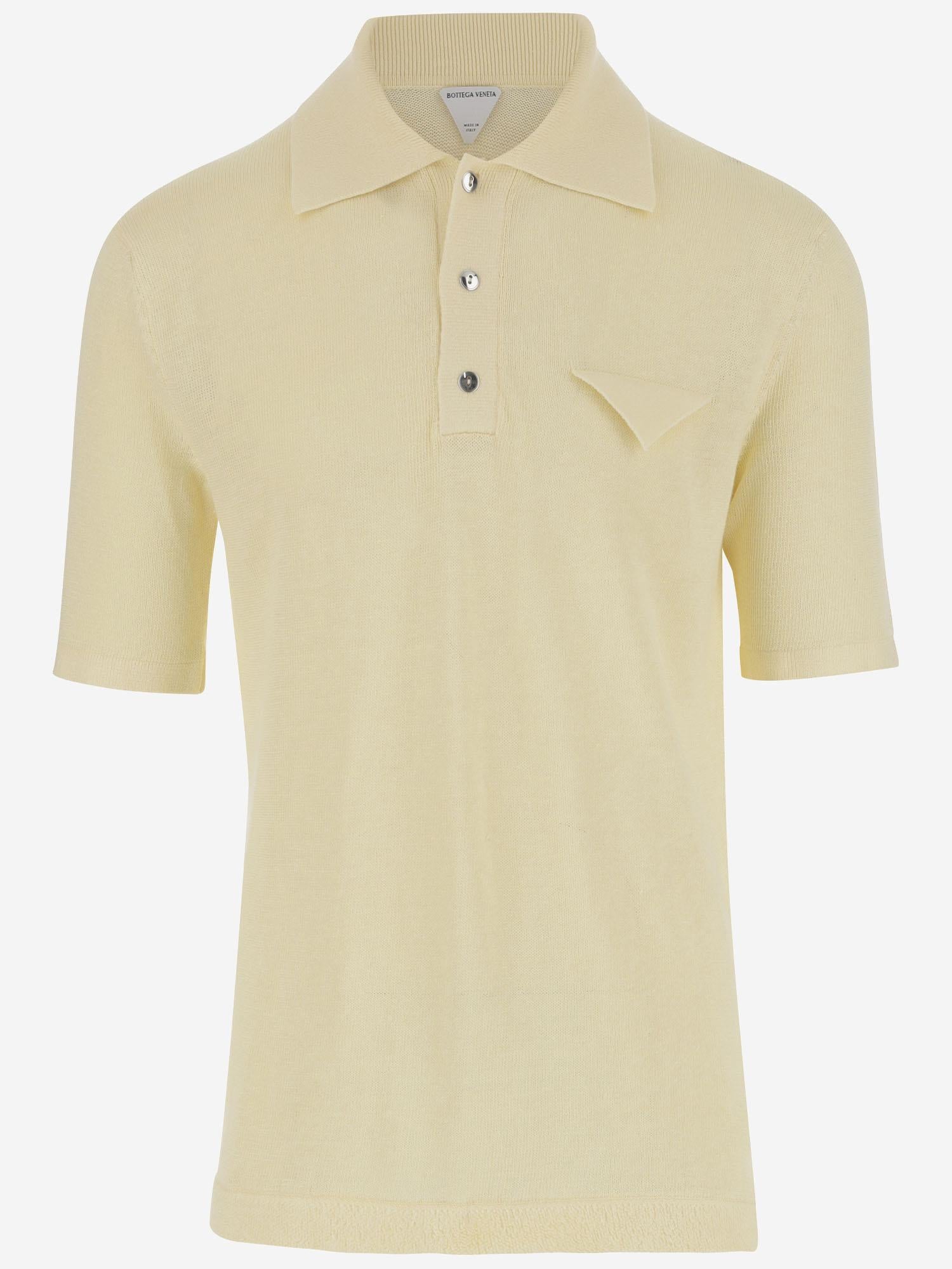 Polo in lino leggero 740733 V2X007361 BOTTEGA VENETA 
