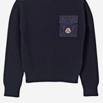 MAGLIONE IN NYLON CON LOGO 9C00010M1241 742 MONCLER ENFANTS 