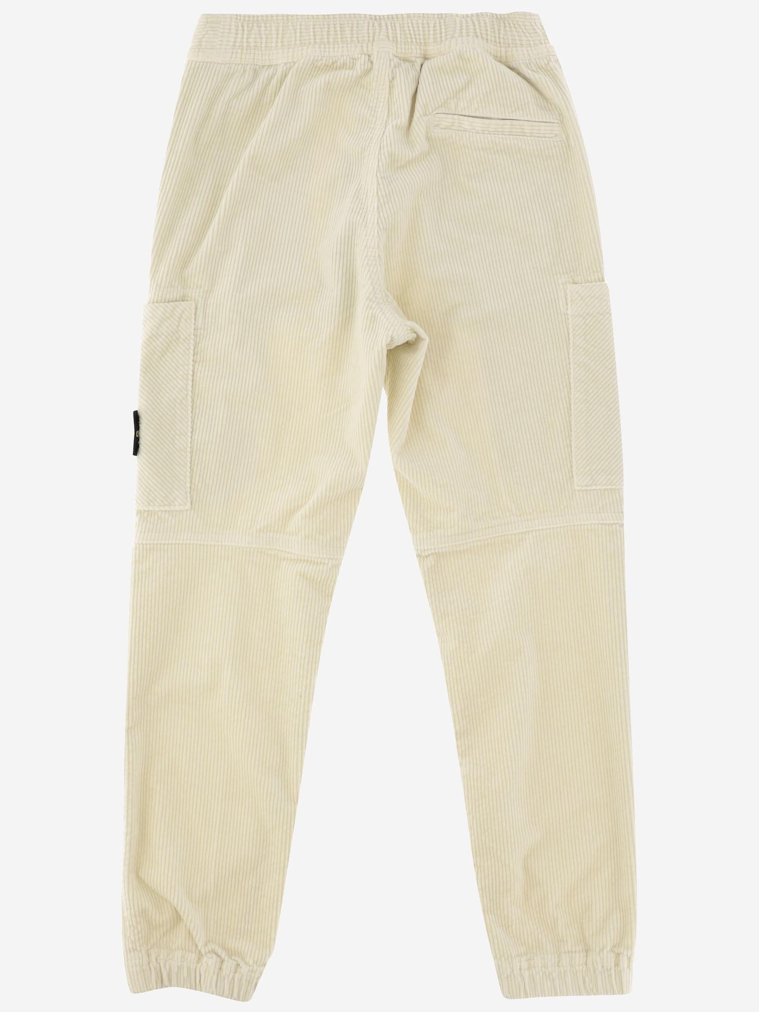PANTALONI IN MISTO COTONE STRETCH CON LOGO 3100005 S0199V0093 STONE ISLAND KIDS 