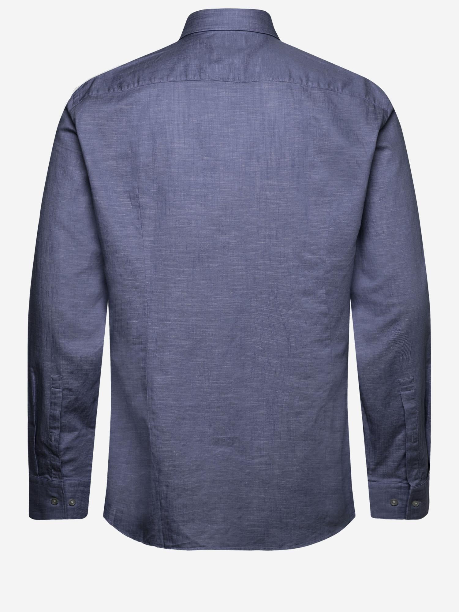 CAMICIA IN COTONE E LINO 50539775 413 HUGO BOSS 