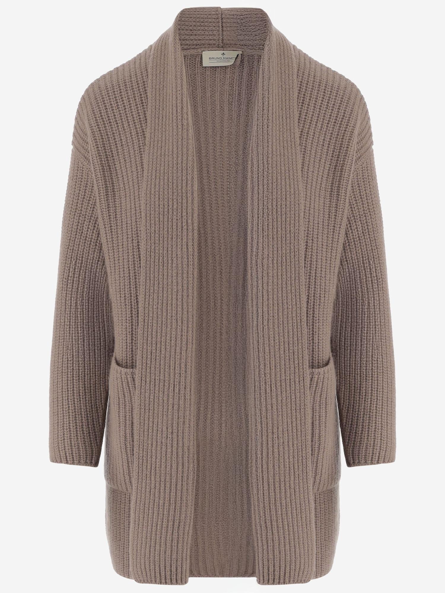 CARDIGAN IN CASHMERE CON LAVORAZIONE A COSTE R2C132 414 BRUNO MANETTI 