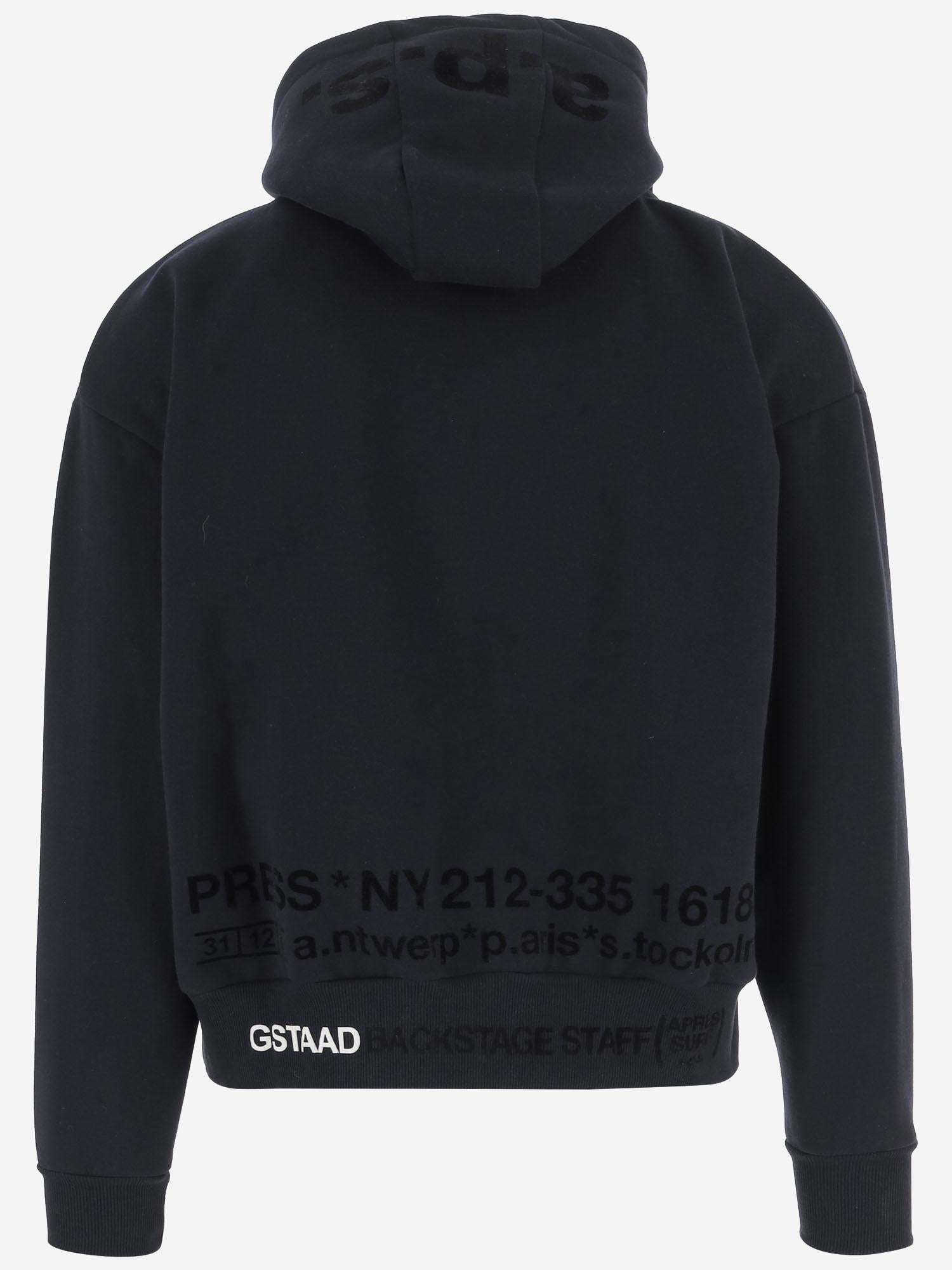 FELPA IN MISTO COTONE CON LOGO 47HOODIEBOULEDENEIGE BLU APRES SURF 