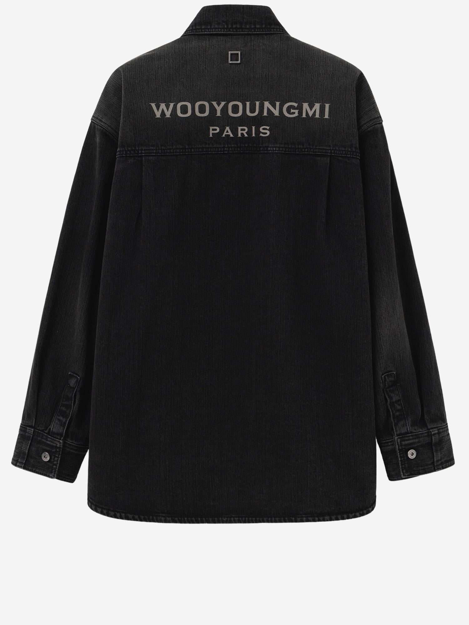 CAMICIA IN COTONE CON LOGO W261SH27 970B WOOYOUNGMI 