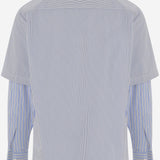 CAMICIA IN COTONE A RIGHE CON MANICHE DOPPIE HQB007 1 HOMME 