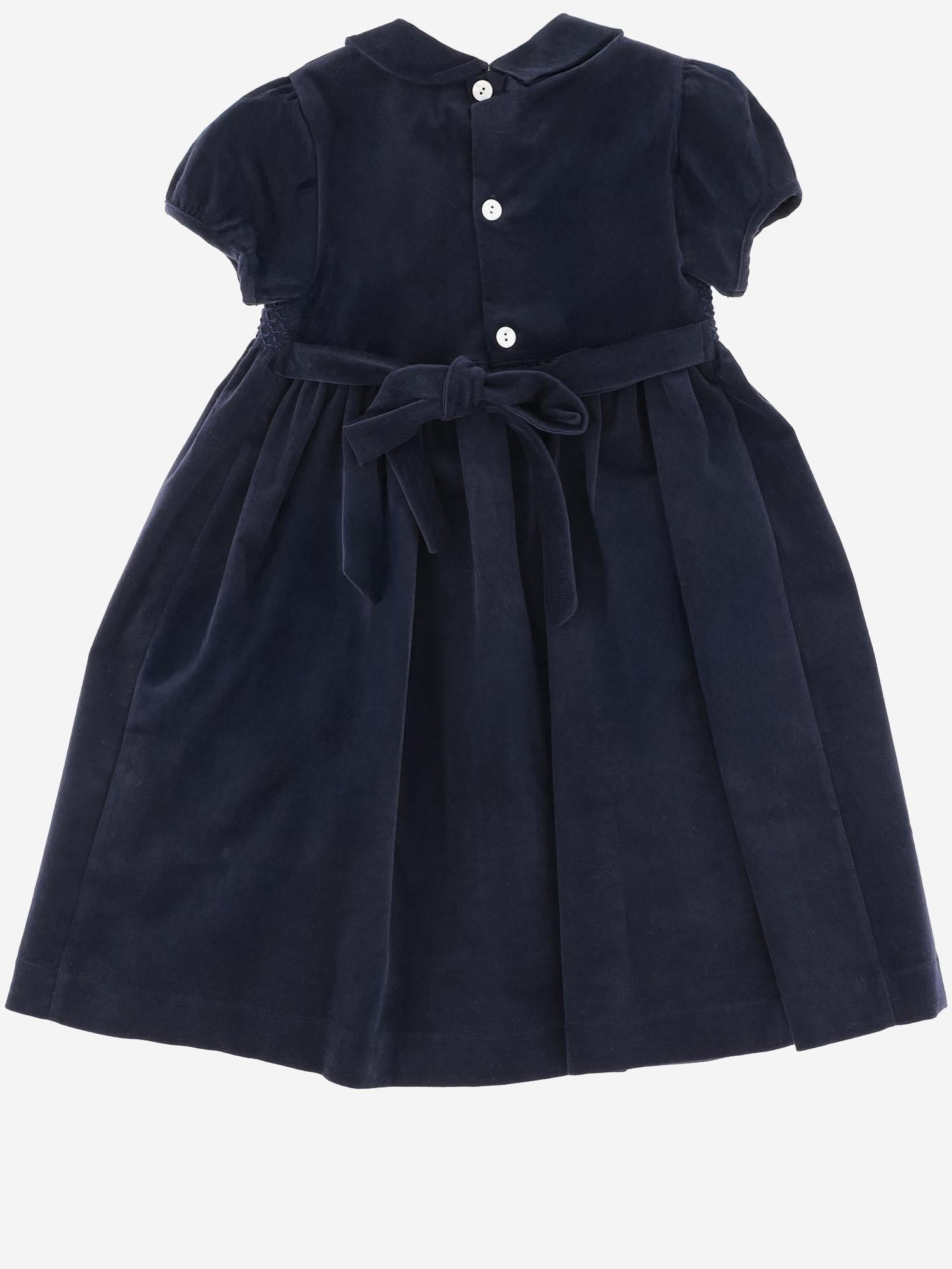 ABITO IN COTONE STRETCH CON SMOCK LILLI 58 NICOLETTA FANNA KIDS 