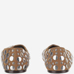 BALLERINE JANE IN PELLE CON BORCHIE F4059970 902 KHAITE 