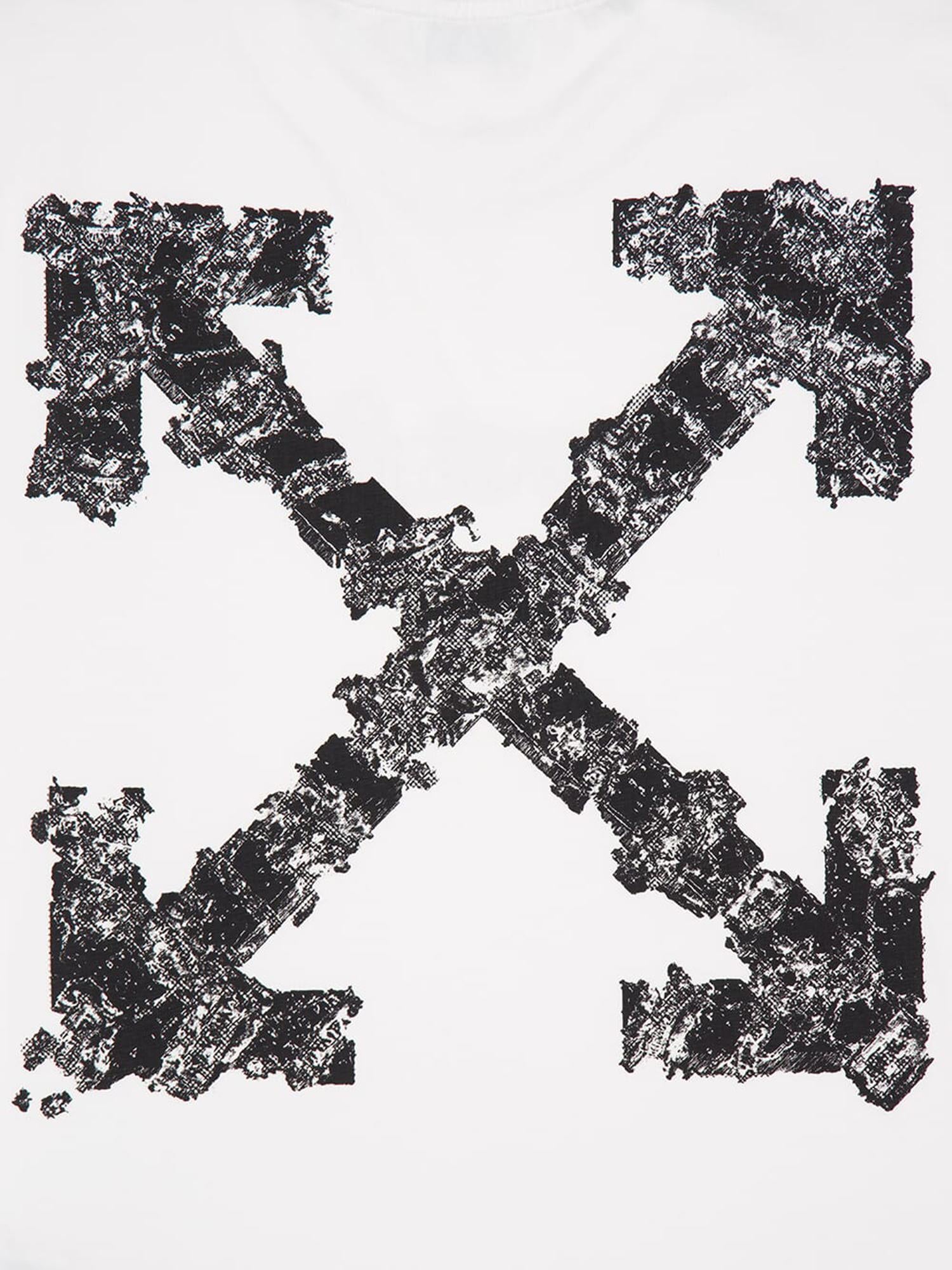 T-SHIRT IN COTONE CON LOGO 44MAA027S26J007100 1000 OFF-WHITE 