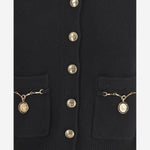 CARDIGAN HORSE MEDAL IN LANA E CASHMERE CH26SMC07800 001 CHLOE 