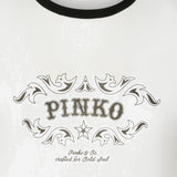 T-SHIRT IN COTONE CON STAMPA LOGO 106902 A3C2ZZ1 PINKO 