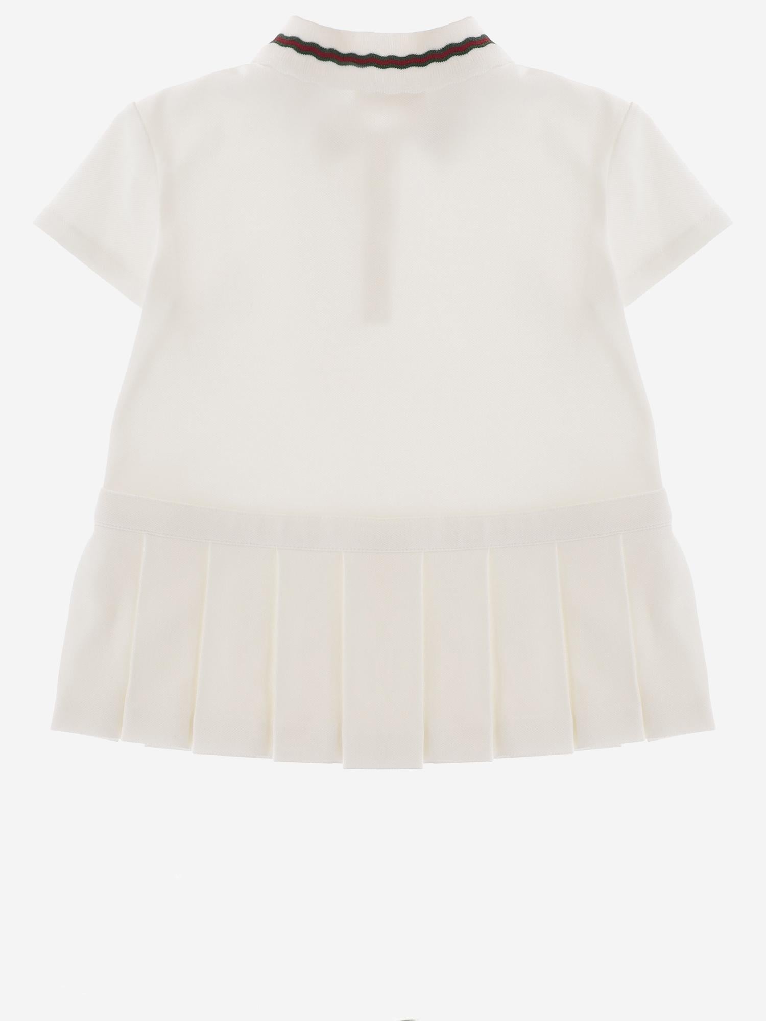 ABITO IN COTONE STRETCH CON NASTRO WEB 852838 XJHRS9024 GUCCI KIDS 