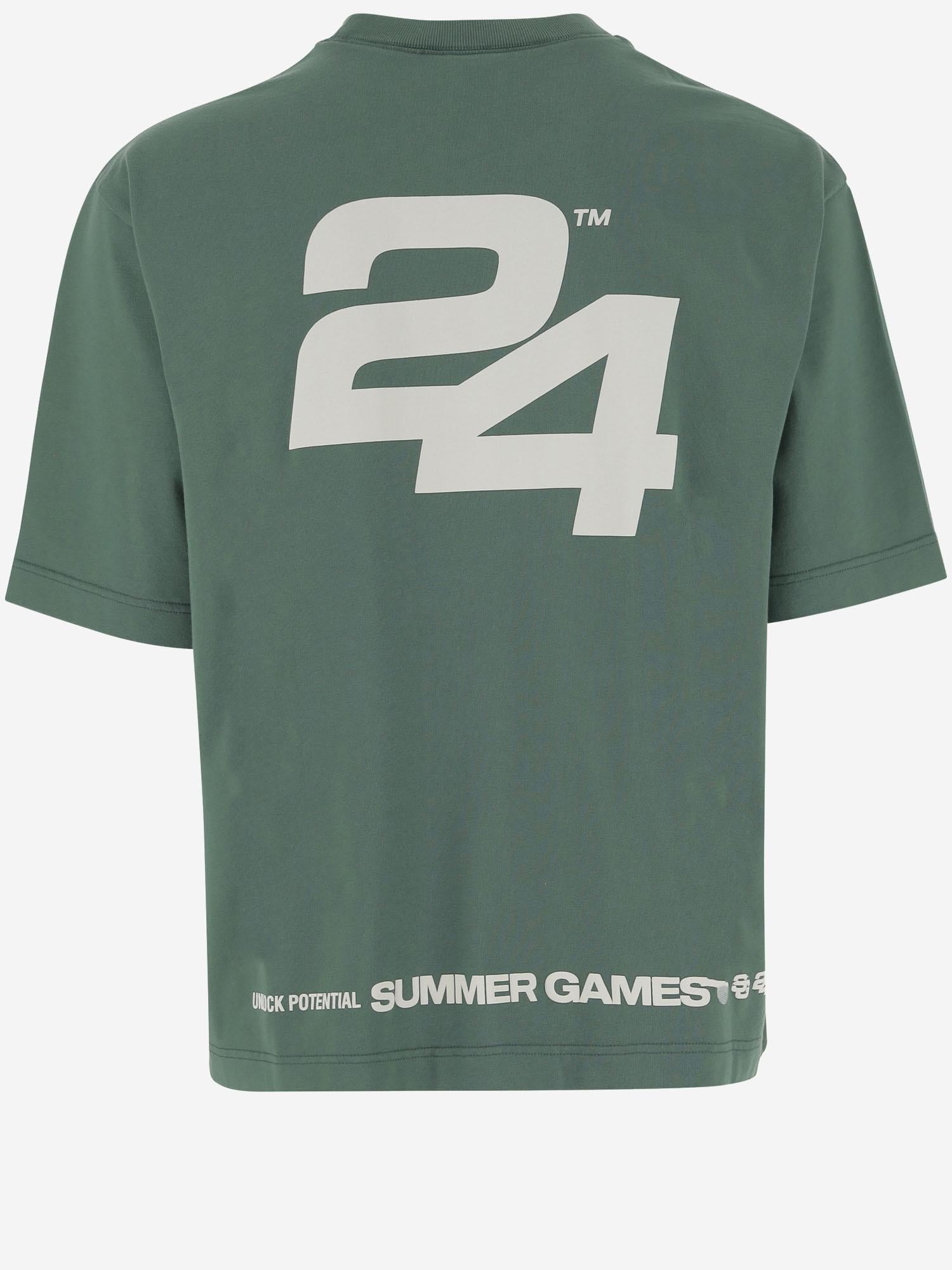 T-SHIRT IN COTONE CON LOGO SG2510103 HUNTERGREEN SUMMER GAMES 