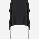 TOP IN SETA CON DRAPPEGGIO 10854W4414 BLK THE ROW 