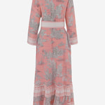 ABITO IN COTONE CON MOTIVO floreale NEWTOILE 03STRAWBERRYGREY PEPS CANNES 