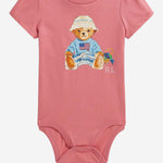 BODY IN COTONE CON POLO BEAR 310A12817001 DESERT ROSE POLO RALPH LAUREN KIDS 