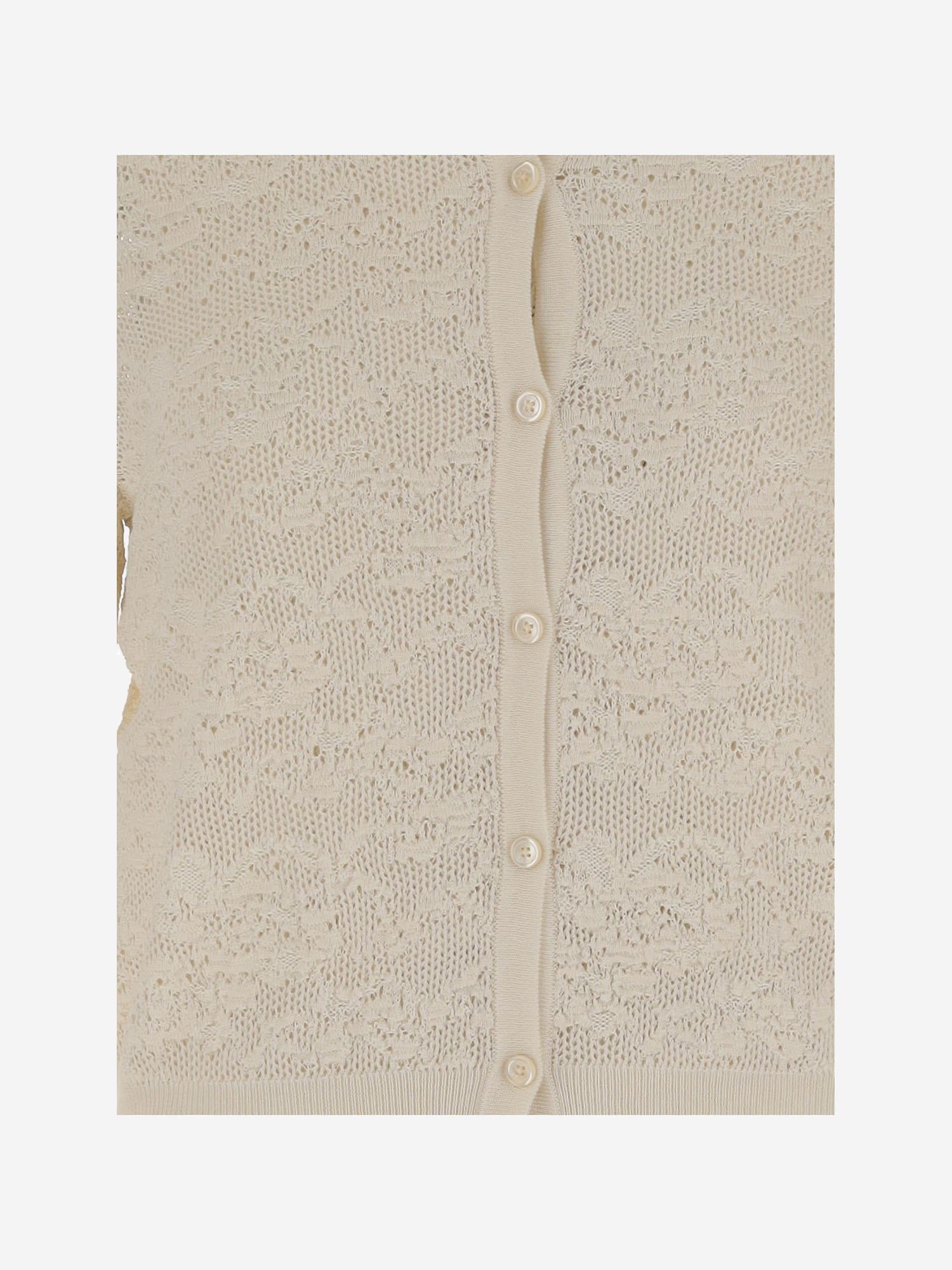 TWIN SET IN MAGLIA DI COTONE E SETA CH25AMX01580 107 CHLOE 