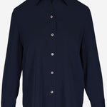 CAMICIA IN SETA STRETCH V101013150 403CBL VINCE 