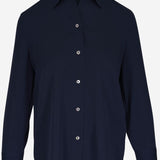 CAMICIA IN SETA STRETCH V101013150 403CBL VINCE 