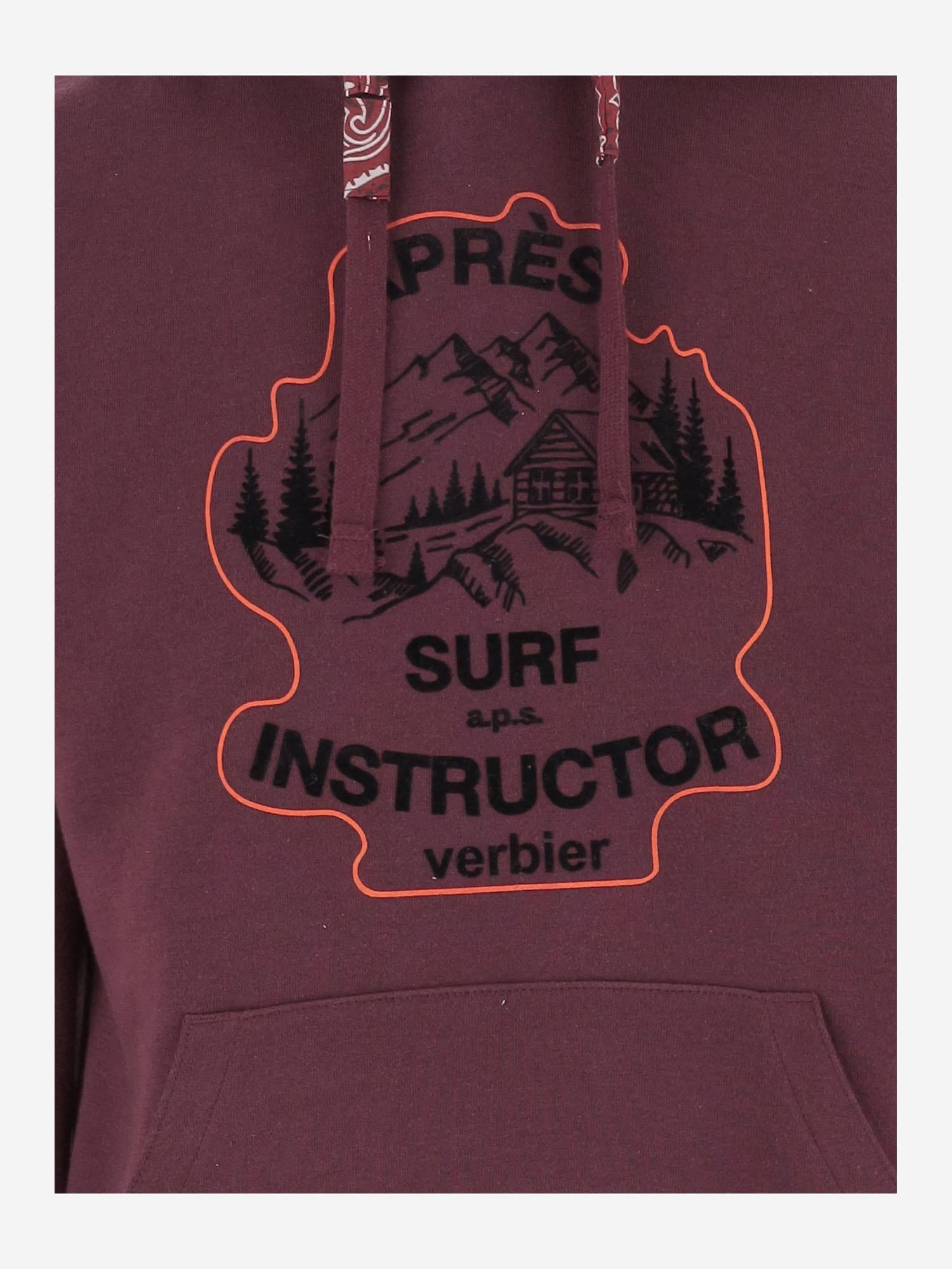 FELPA IN COTONE CON LOGO 37ADELAIDEHOODIE BURGUNDY APRES SURF 