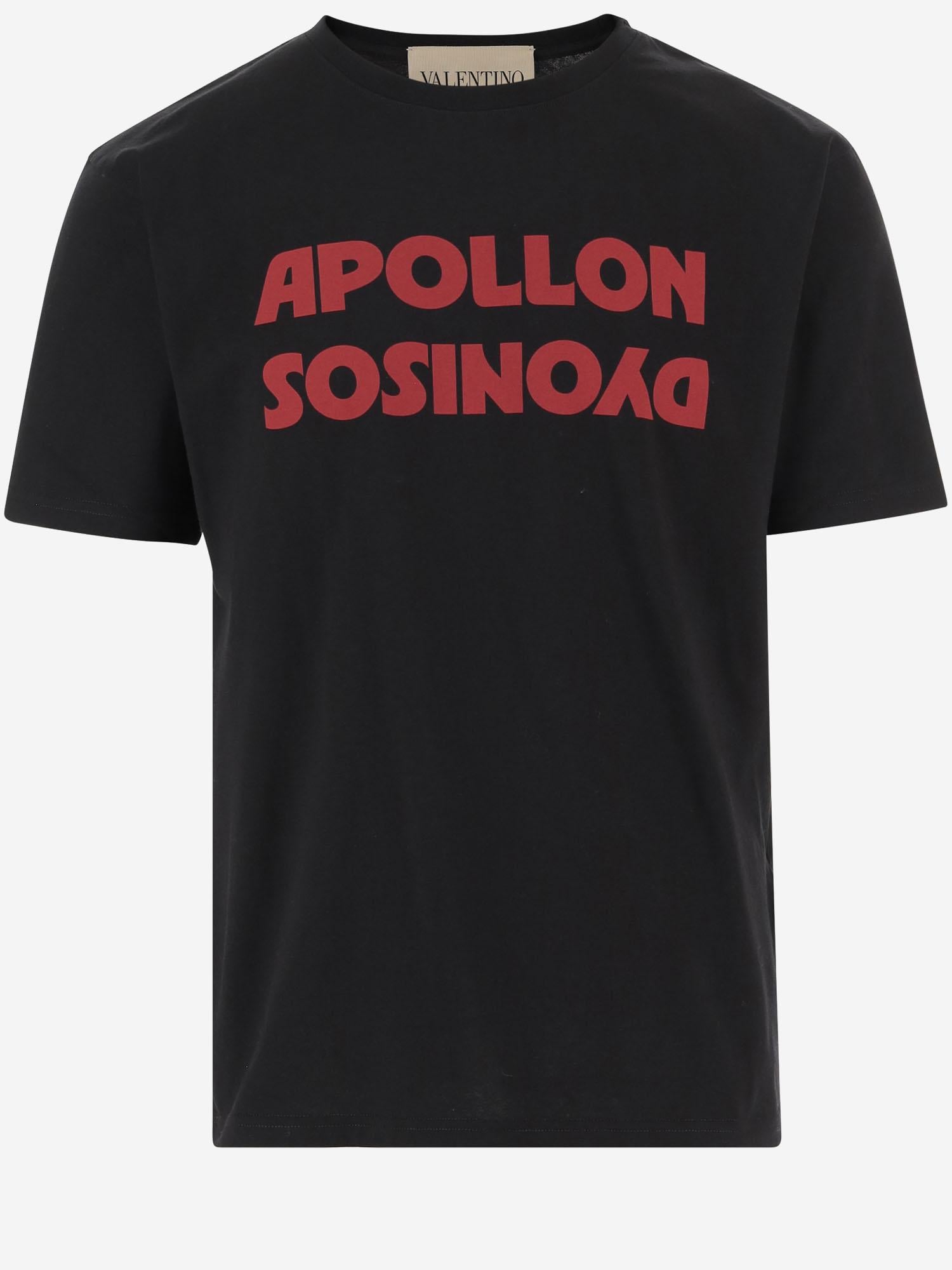 T-SHIRT IN COTONE CON STAMPA 7V0MG16P B6E0NR VALENTINO 