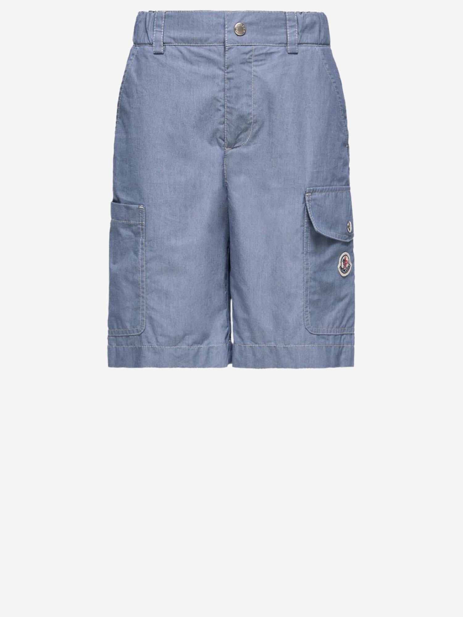 PANTALONI CORTI IN MISTO COTONE 2B00005599EY 715 MONCLER ENFANTS 