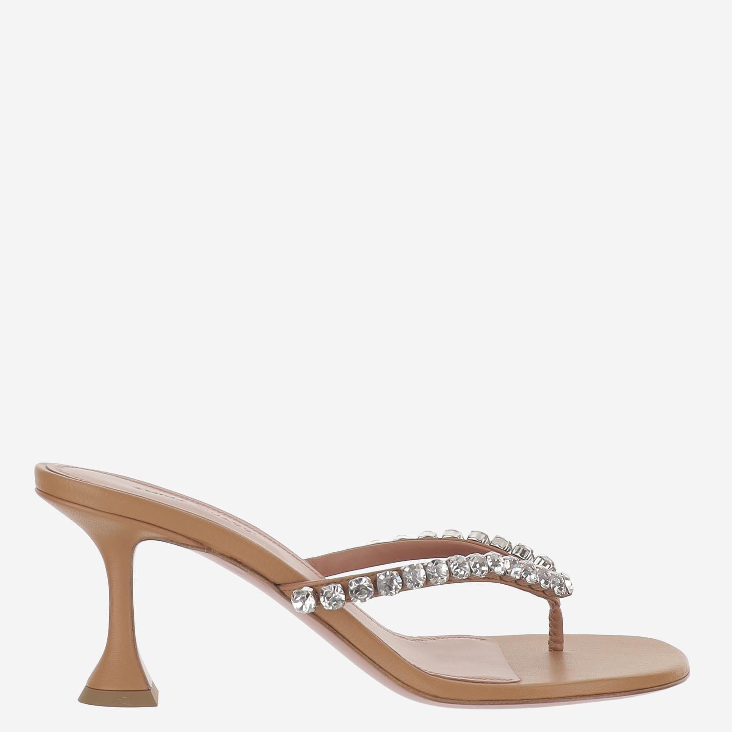 Sandali Gigi in pelle GIGITHONG 70LATTEWHITE AMINA MUADDI 