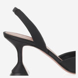Begum Slingback in seta BEGUMSLING BLACKSATIN AMINA MUADDI 