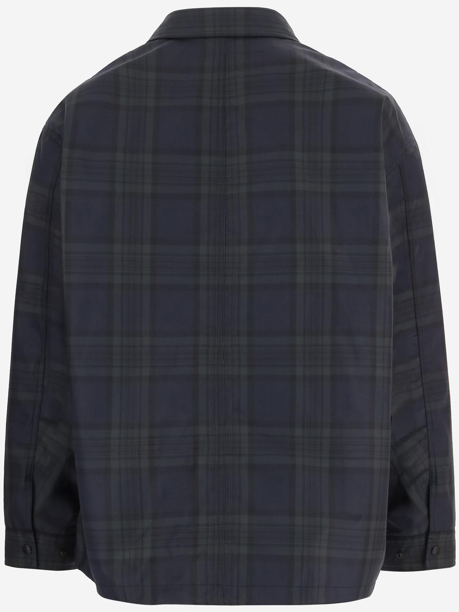CAMICIA IN MISTO COTONE CON MOTIVO CHECK HQJ011 1 HOMME 