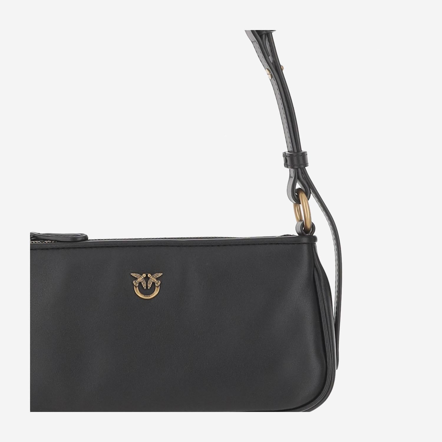 BORSA MINI HALF MOON BAGUETTE IN PELLE CON LOGO 105069 A0QOZ99Q PINKO 