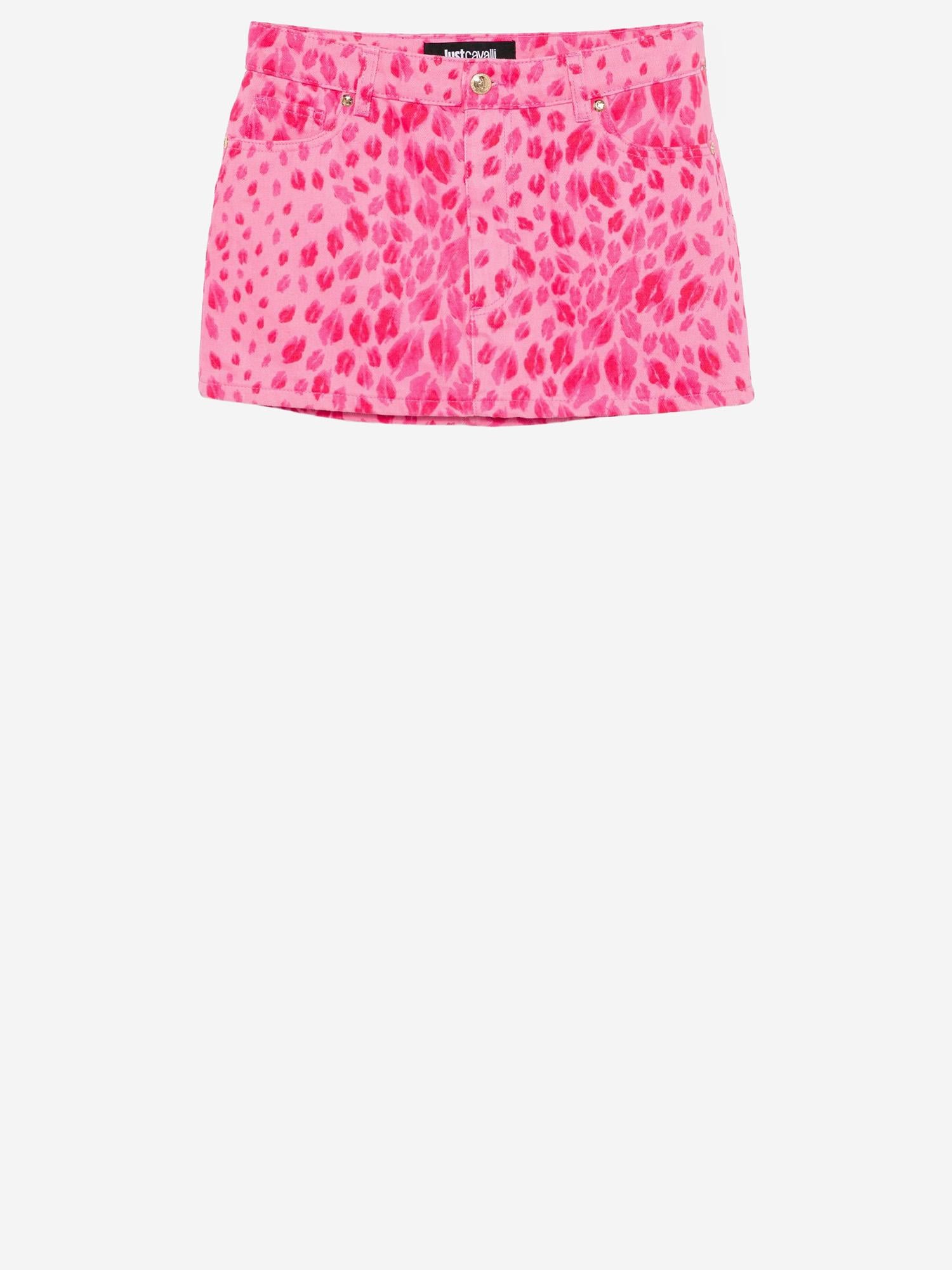 MINIGONNA IN COTONE CON FANTASIA 80PAE8N1 CESCB433 JUST CAVALLI 