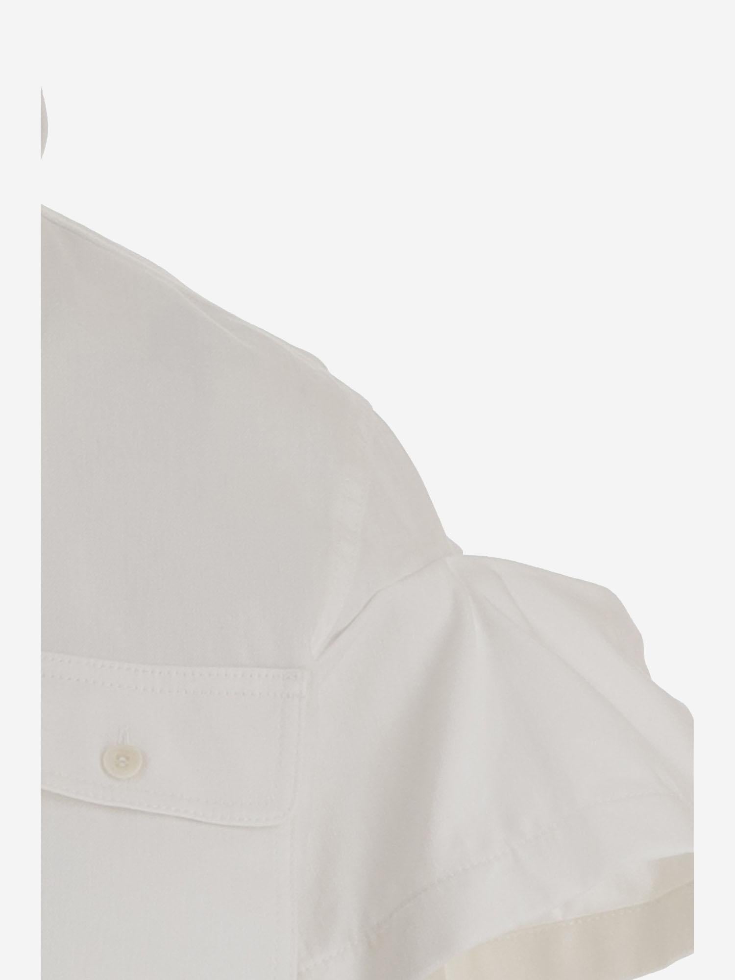 CAMICIA IN MISTO COTONE CON PIEGHE POSTERIORI 08314 151 SACAI 